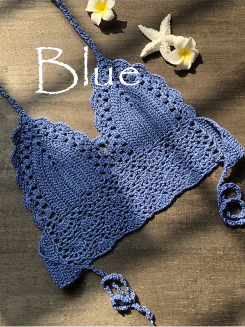 Handmade Crochet Bralette - Blue